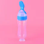 SKU-YY-BF-BB02-Blue New Suction Cup Rice Paste Fruit Puree Bottle-280-Blue