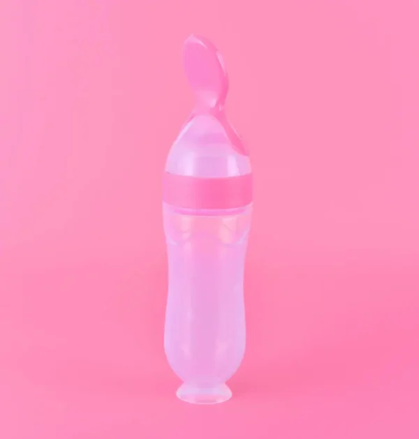 SKU-YY-BF-BB02-Pink New Suction Cup Rice Paste Fruit Puree Bottle-283-Pink